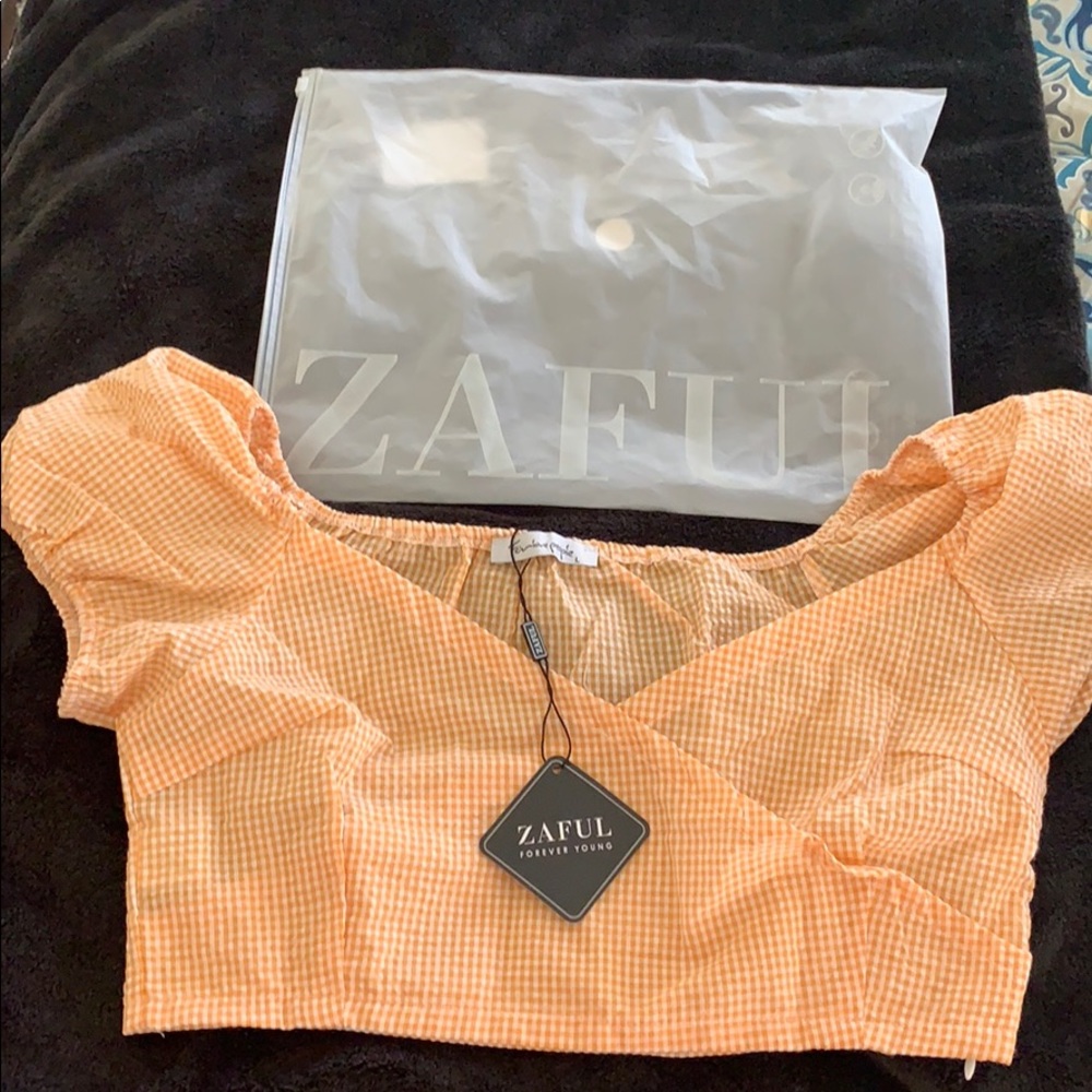 Ginham top never worn. Ordered from Shein